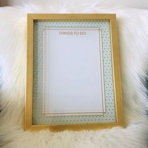 Gold Framed To Do List Dry Erase Board